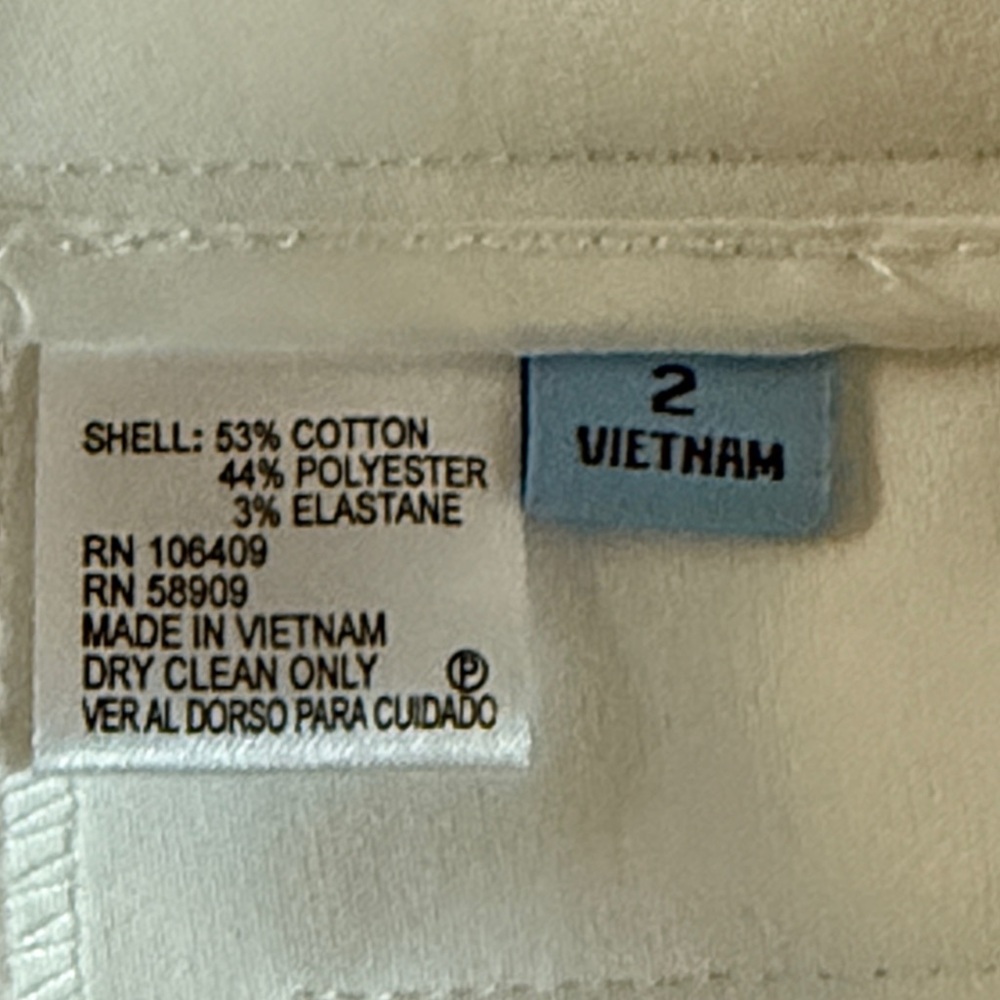 ANTONIO MELANI WHITE MAXINE FIT FLARED SHABBY CHIC DRESS PANTS SZ 2 BUSINESSWEAR - Picture 13 of 15